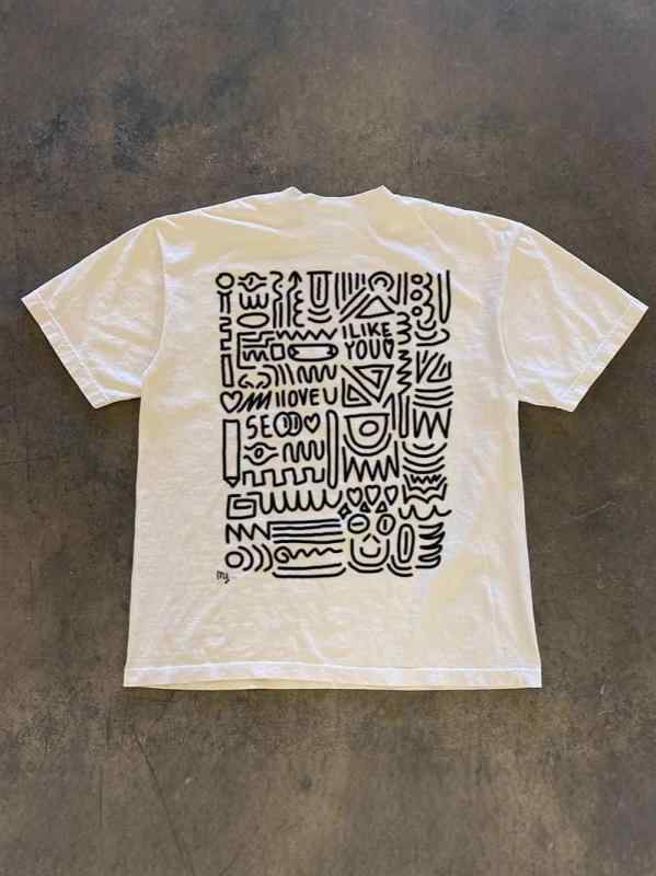Other - メンズ Tシャツ 短袖 ゆったりオーバーサイズ コットン 透気性 青春カジュアル グラフィックプリント コットン100 白色 ブラック 夏用 男性用 トップス ストリートファッション ユニセックス 円領 グラフィック柄 日常着 吸湿性 軽量 ビッグシルエ