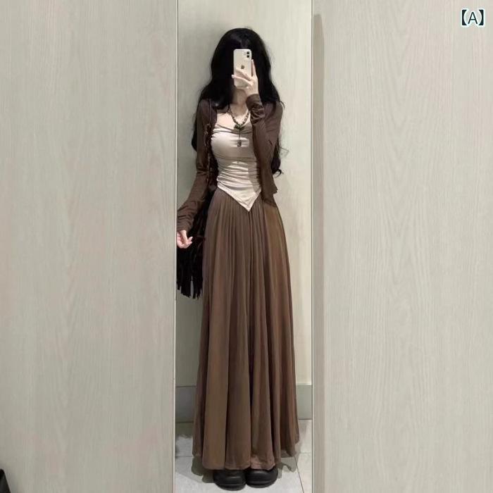 レディース 春夏 防晒 長袖 カーディガン 開衫 トップス 吊り帯キャミソール ワイドレッグパンツ 3点セット ポリエステル 速乾 免烫 ゆったりシルエット 私服 御姐スタイル 日常使い 軽量 涼感 ブラック ピンク グレー ベージュ