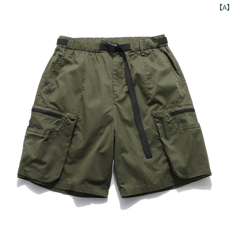 樂天商城 - カーゴパンツ メンズ レディース 夏用 ゆったりシルエット ミドルウエスト ジッパー開閉 薄手 無地 多ポケット 直筒 微弾性 化繊混紡 腈纶80 吸湿速乾 通気性 色牢度高 免アイロン 緑 グレー ブラック ゆったりカジュアル 街頭スタイル 機能性 軽