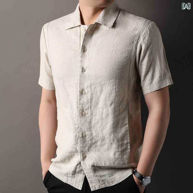 ・スタイル: 中国風・カテゴリ: シャツ・袖丈: 短袖・主な素材: 麻96%以上・機能: 透気性、機械洗濯可、吸湿速乾、高色牢度・フィット: 合体型・カラー展開: ライトカーキ、ホワイト、ブラック・サイズ展開: S、M、L、XL、XXL・詳細: ポケット飾り・対象: 成人男性・シーン: 日常・厚み: 薄手