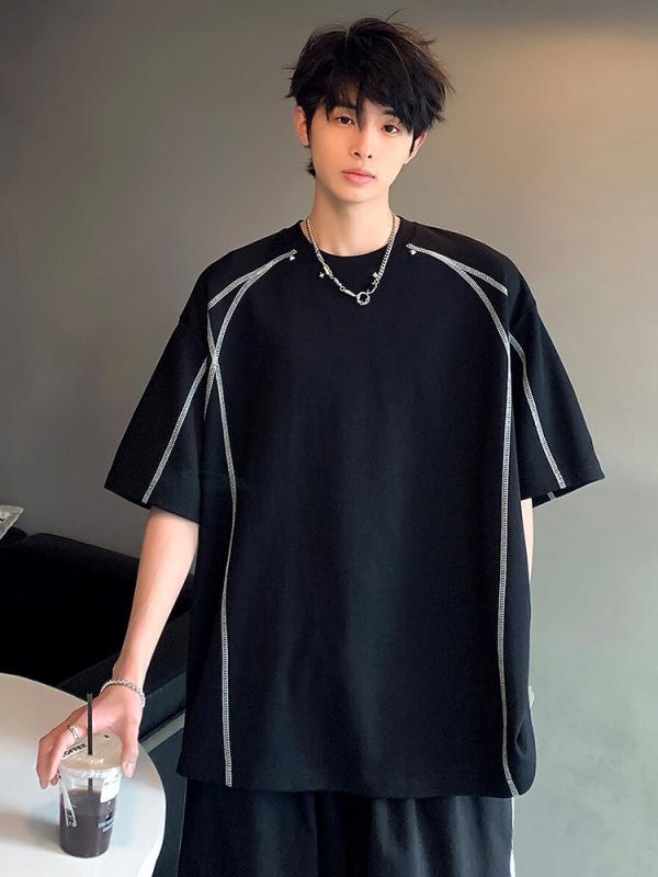 ・カテゴリ: Tシャツ・スタイル: 港風・主な素材: ポリエステル100%・柄: 無地・版型: ルーズフィット・袖丈: 短袖・袖型: 標準・ネックライン: クルーネック・カラー展開: ブラック、ホワイト・サイズ展開: M、L、XL、XXL、XXXL・重量: 180g-250g・素材機能: 透気性