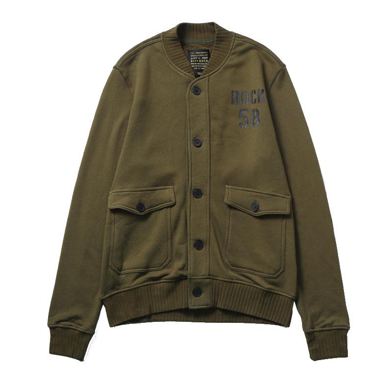 メンズ ジャケット MA-1 タイプ 野球 風 復古 ワーク コート スタンドカラー 開き セーター ソリッドカラー フーディ コットン 素材 長袖 シングルボタン 厚手 ふわふわ ライニング ルーズフィット ステッチ プリント 立体ポケット ミリタリー