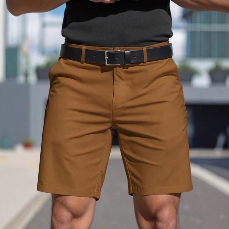 メンズ ショートパンツ 夏用 ビジネス カジュアル 5分丈 直筒型 微弾力 綿混 ポリエステル 接触冷感 吸湿速乾 軽量 通勤 普段使い アウ..