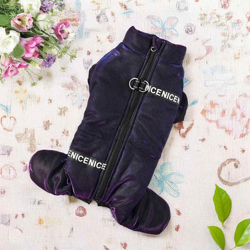 ペット 服 小型犬用 男の子 女の子 秋冬 中綿入り 四足タイプ 防寒 保温 コットン カジュアル シンプル かわいい ファッション おしゃれ ペットウェア・素材: 綿・カテゴリ: ペットウェア・スタイル: 英国風・性別: ユニセックス・カラー: テックパープル・サイズ展開: S, M, L, XL
