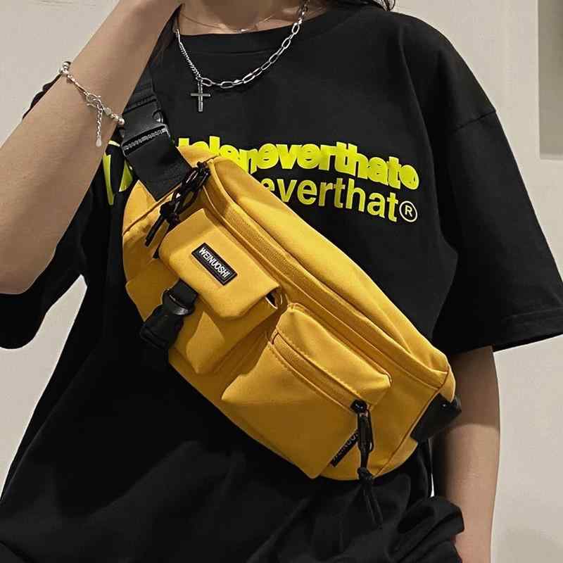 Rakuten - メンズ 斜めがけバッグ ナイロン 防水 単肩 街頭ファッション 学生 スポーツ 腰掛け ユニセックス 普段使い 軽量 耐久性 ブラック ブルー ホワイト イエロー パープル 秋冬 通勤 アウトドア