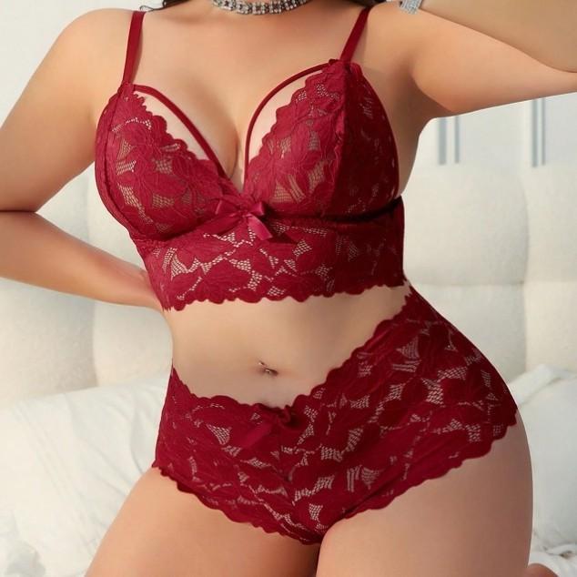 レディース 大きいサイズ セクシー レース 透け感 ランジェリー 情趣 インナー 誘惑 スリップ 寝間着 ホームウェア セット ブラック ホ..