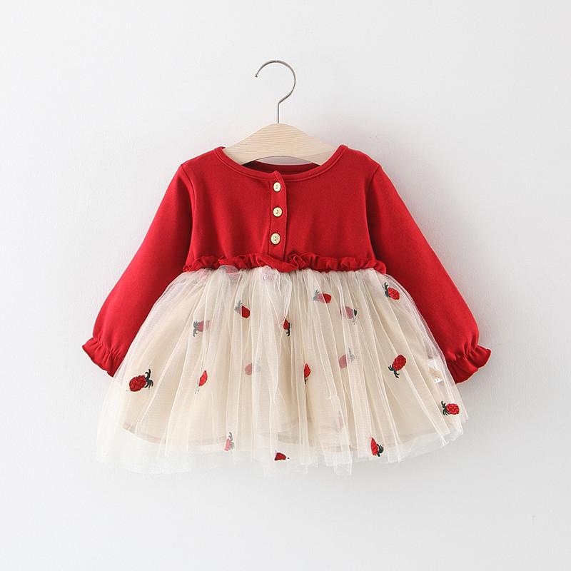 女児 ワンピース 春秋 長袖 プリンセス スカート 女の子 ベビー 子供服 コットン 精梳棉 95% 純色 迷彩 花柄 抽象柄 韓国風 切り替え プリーツ フレア スカート 酵素洗い 肌触り良い 柔らか素材 インフォーマル 日常使い かわいい デザイン