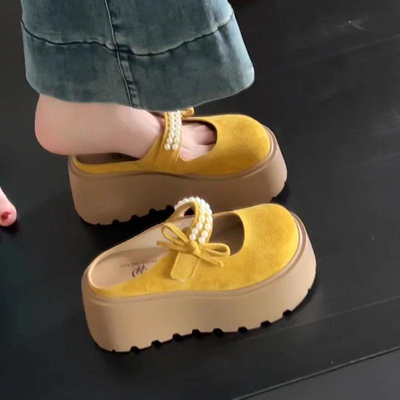 サンダル 女性用 春夏 厚底 防滑 EVA素材 丸トゥ ピンク イエロー 杏色 アップグレード 軽量 クッション性 快適 歩きやすい 普段使い オープントゥ クローズドバック シンプル スタイリッシュ