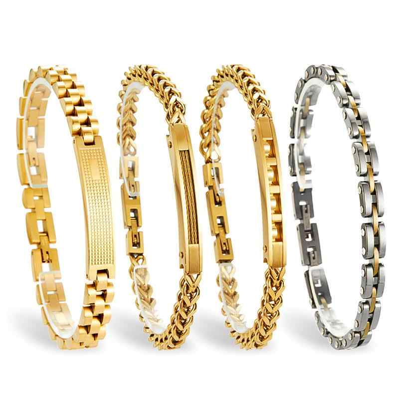 メンズ 手链 ブレスレット アクセサリー タイタン ステンレス 18K ゴールド メッキ 電気メッキ加工 ユニセックス カップル リング 形状 幾何学 デザイン ファッション 通勤 スタイル OL 人気 軽量 耐久性 春夏 シルバー ブラック ゴールド