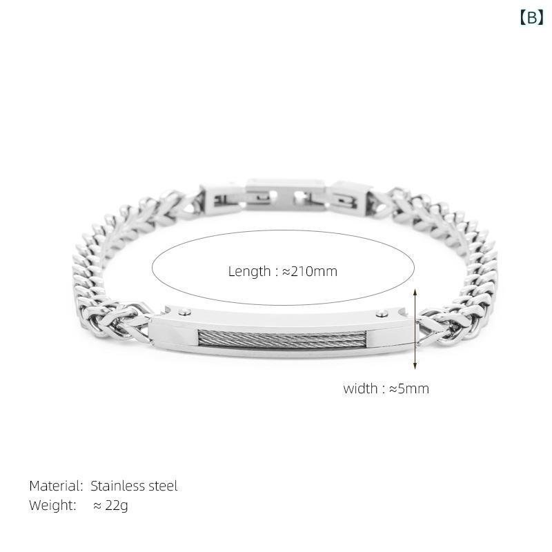 フォークBRのメンズ 手链 ブレスレット アクセサリー タイタン ステンレス 18K ゴールド メッキ 電気メッキ加工 ユニセックス カップル リング 形状 幾何学 デザイン ファッション 通勤 スタイル OL 人気 軽量 耐久性 春夏 シルバー ブラック ゴールド｜アングル3