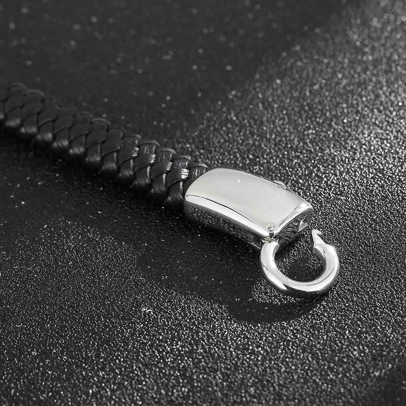 Other , Materials - メンズ 手首アクセサリー 編み込み レザー ブレスレット ステンレス チタン 合金 幾何学 デザイン 個性派 ファッション 通勤 スタイル 旅行 記念 ギフト アイテム 19cm 20cm 21cm 22cm 23cm 対応