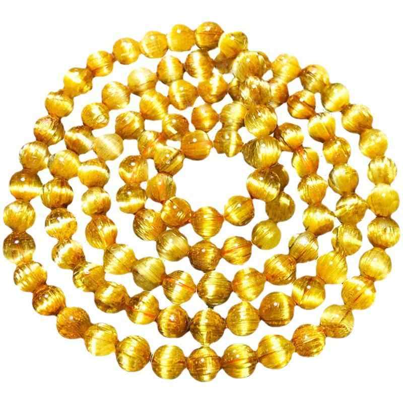 Other , Materials - 手链 男女用 天然水晶 黒発晶 金発晶 チタン加工 多重巻き 幾何学デザイン 黄色水晶 猫目石 ビーズスタイル ブレスレット アクセサリー 通年使用 ジュエリー シンプルデザイン