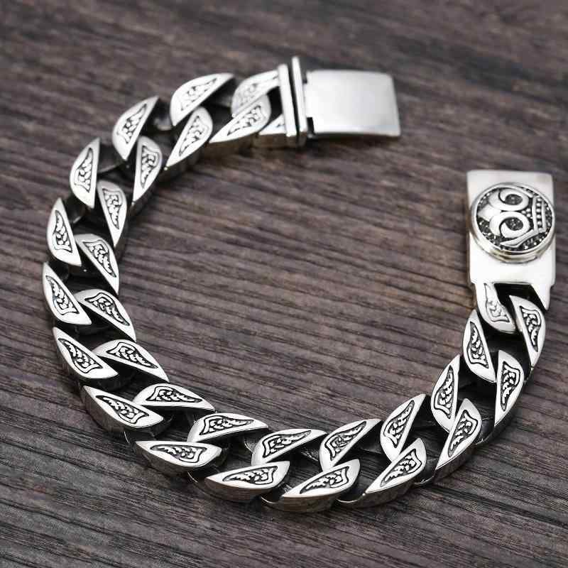 Men'S Accessories - メンズ ユニセックス 手首アクセサリー クール 個性派 ブレスレット 925シルバー 復古 民族風 リングバックル チェーン 銀製 アクセサリー ジルコニア 星形 菱形 国風 夏 ユニセックス 手飾り リング バックル デザイン 軽量 スタイリッシュ 普