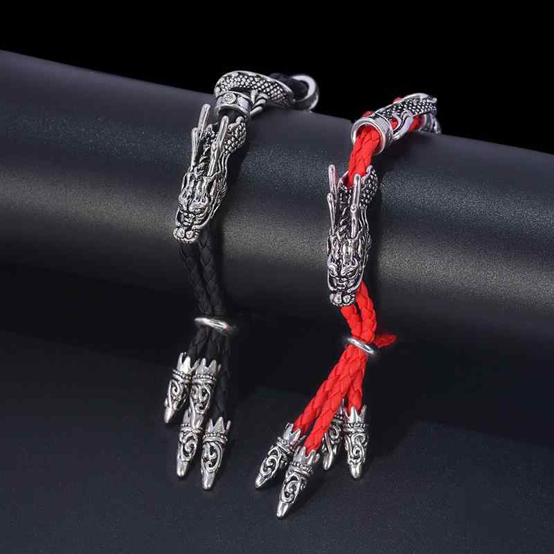 Other , Materials - メンズ レディース 手首アクセサリー 赤い龍 モチーフ ブレスレット 合金製 電気メッキ加工 男女兼用 星座デザイン 中国風 動物モチーフ 赤 ブラック 白ジルコニア グリーン ブルー 冬用 かわいい ラッキーアイテム 普段使い 軽量 切り替えデザイン