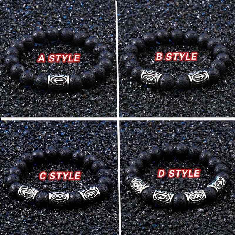 Other , Materials - メンズ 手首アクセサリー チタン ステンレススチール 彫刻 革 ブレスレット ヴィンテージ バイキング柄 個性派 スタイル 手作り 加工 長さ調節可能 18cm 20cm 22cm 24cm