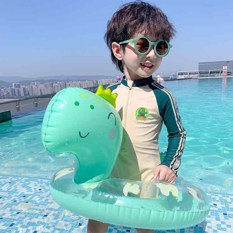 水着 男の子 キッズ オールインワン 3-6歳 スイムウェア 速乾 UVカット 日焼け防止 温泉 スイミング アウトドア・対象年齢: 0-14歳・対象性別: 男児・素材: ポリエステル85%、スパンデックス15%・裏地素材: ポリエステル25%・用途: 水泳、水遊び・カラー展開: 3417グリーン（連体水着、水着+帽子、水着+帽子+小型ゴーグル、水着+帽子+大型ゴーグル）、ブルー（小型ゴーグル、大型ゴーグル、水泳用アームリング、水泳バッグ）・サイズ展開: 80cm、90cm、100cm、110cm、120cm、130cm、140cm・スタイル: トランクスタイプ