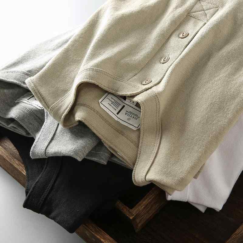 Rakuten - メンズ Tシャツ 長袖 トップス 秋冬 薄手 ゆったりシルエット シンプル 無地 日常 インナー レイヤード グレー ブラック ホワイト カーキ コットン混 吸湿速乾 通勤 普段使い カジュアル ストリートファッション