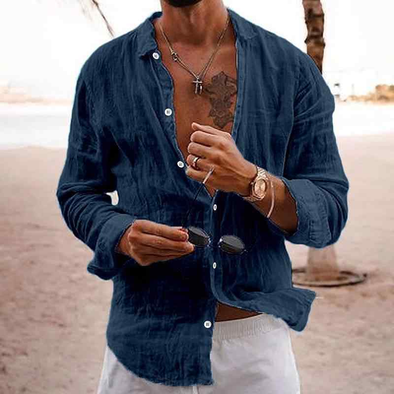 ・スタイル: 英伦・カテゴリ: シャツ・款式: 開衫・版型: ゆったり・ネックライン: スタンドカラー・袖丈: 長袖・柄: 無地・厚み: 普通・主な素材: 綿・洗濯: 機械洗い可・シーン: カジュアル・カラー展開: ホワイト、ライトグレー、ピンク、ライトブルー、ネイビー、カーキ、ブラック・サイズ展開: S、M、L、XL・対象性別: メンズ・対象年齢: 成人