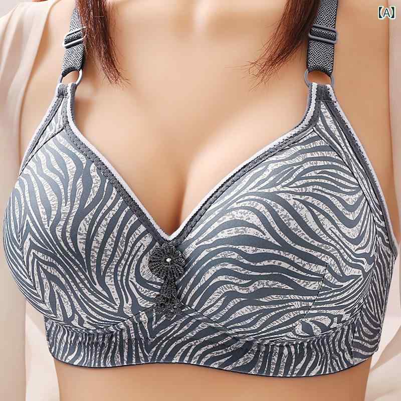 ブラ無し 薄型カップ 3列フック 迷彩柄 ワイヤレス ブラジャー 女性用 大きいサイズ 寄せ上げ サイドサポート 快適 通気性 ナイロン ポリエステル 3/4カップ 秋冬 シルバーグレー 杏色 豆沙色 ローズレッド ネイビー ブラック シンプル カジュア
