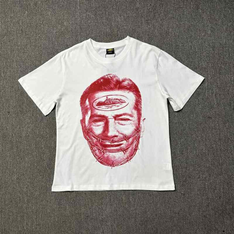 Rakuten - メンズ Tシャツ 短袖 純棉 プリント デザイン ヒップホップ スタイル ゆったり シルエット ラウンドネック 透気性 素材 日常 着用 夏 向け ホワイト カラー ティーンエイジャー 向け トップス 百搭 コーディネート