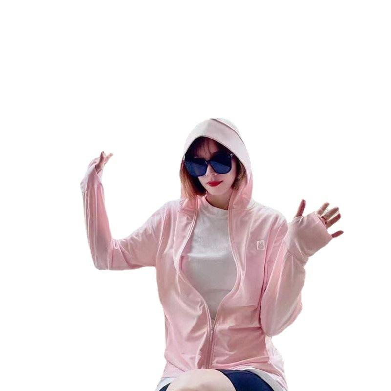 防晒服 レディース 薄手 長袖 フード付き 接触冷感 メッシュ 紫外線カット ポリエステル ストレッチ ピンク ブルー パープル グレー ホワイト 通勤 普段使い 軽量 通気性 日韓スタイル