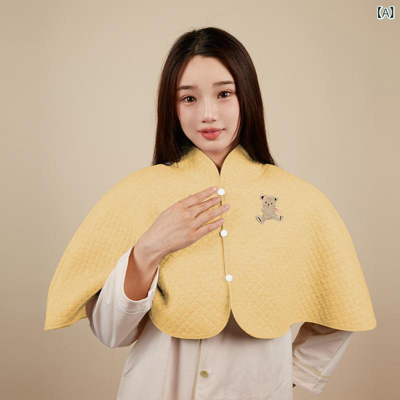 樂天商城 - 授乳カバー 女性用 コットン 保暖 ショール 防寒 ポンチョ ベスト 産後用 肩周り保護 春秋秋冬 居家用 刺繍 シンプル カジュアル かわいい 動物プリント 黄色 グレー アイボリー ベビー向け 軽量 伸縮性 部屋着 母乳育児 機能的 ゆったりシルエッ