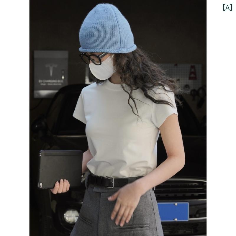Tシャツ 女性用 春夏 接触冷感 修身 弾力 ...の紹介画像2