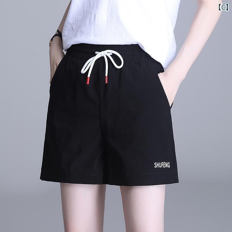 レディース ショートパンツ 夏 綿 混紡 薄手...の紹介画像3