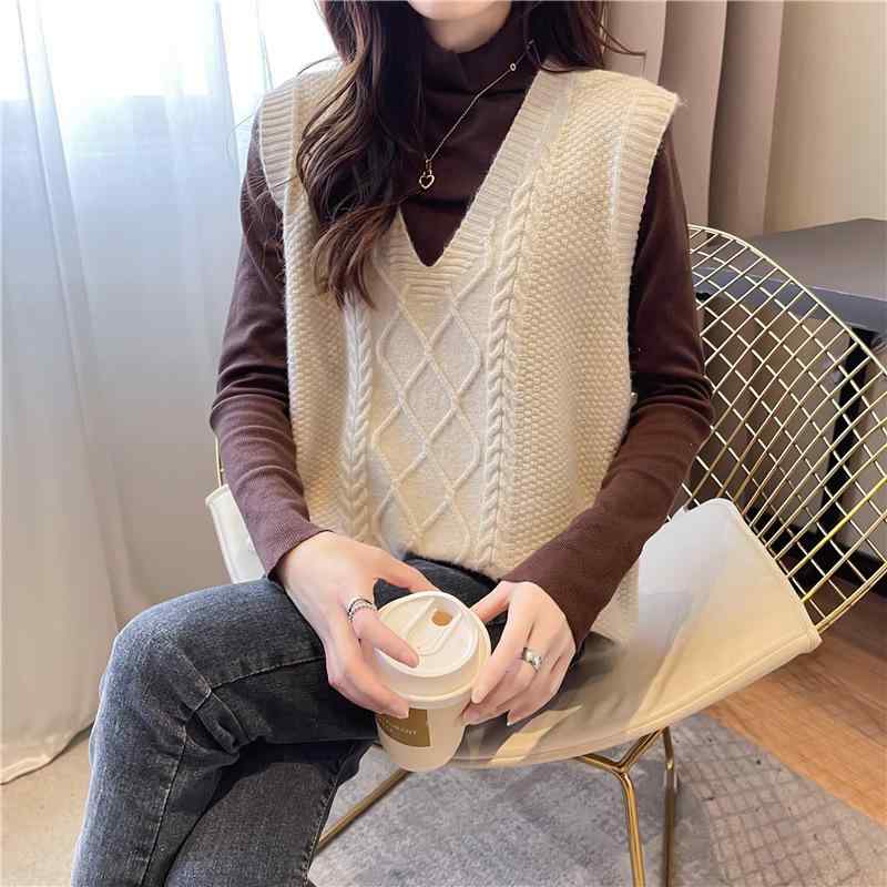 ニット ベアトップス 女性用 春夏 秋冬 Vネック セットイン ゆったり スリム ニット ジャケット 綿羊毛 素材 杏色 グレー ブラック イエロー ロング丈 麻花 柄 日韓 カジュアル スタイル 普段使い 軽量 伸縮性 通勤 外出 コーディネート