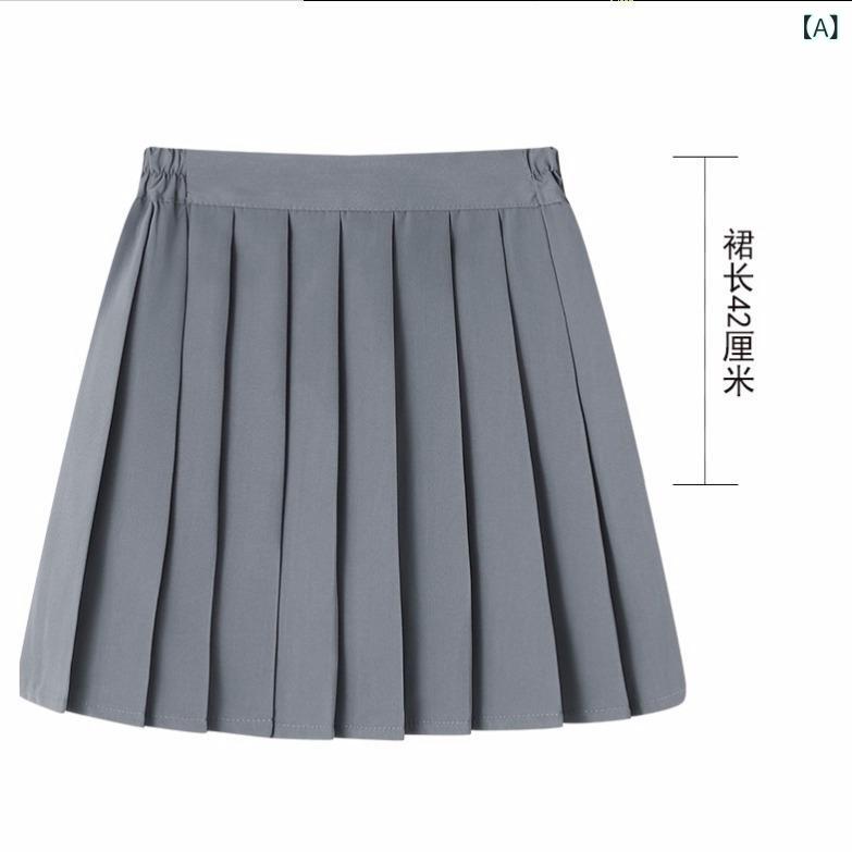 Rakuten - プリーツスカート レディース 春夏 グレー ブラック Aライン スカート ミドル丈 膝丈 ロング丈 半身スカート 私服 伸縮性 再生繊維 吸湿速乾 軽量 通学用 普段使い ハイウエスト フレアシルエット