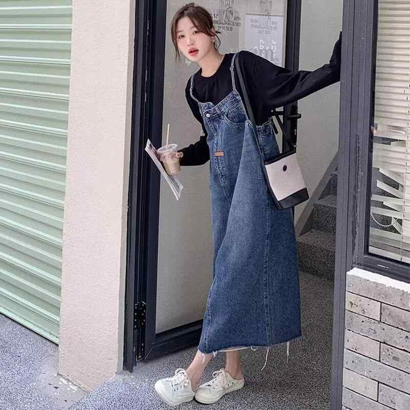 レディース コットン デニム 背広スカート ワンピース かわいい 夏 長丈 ノースリーブ ゆったり腰回り ワイドシルエット 軽量 吸湿速乾 セットアップ 普段使い 外出 爽やか スタイル