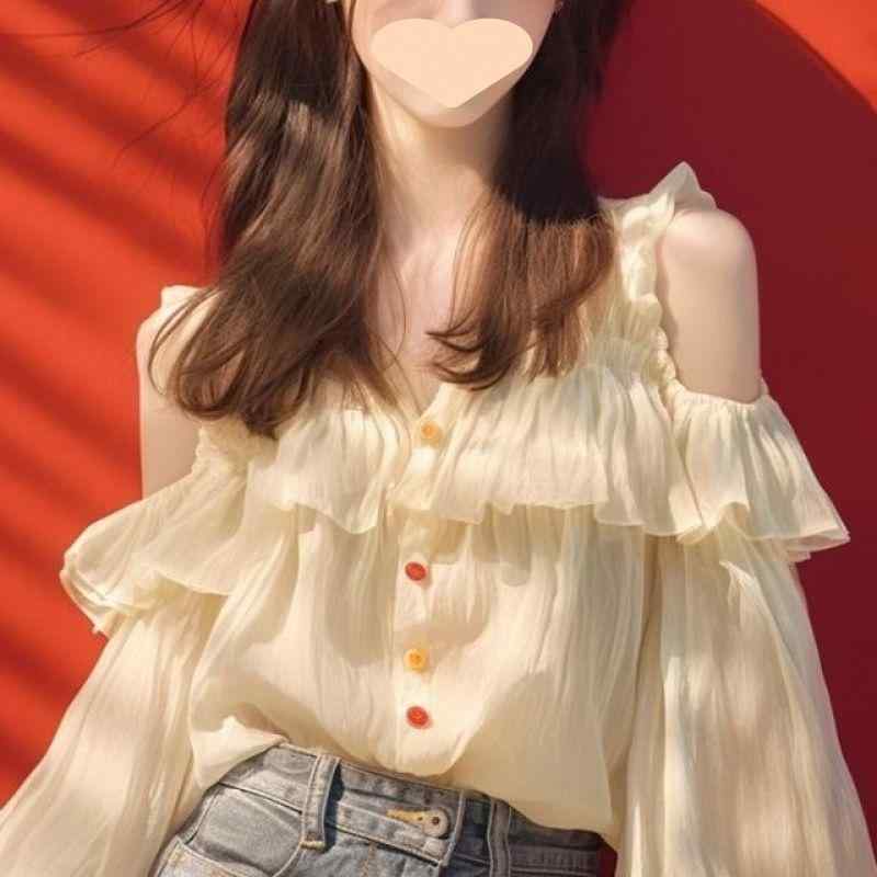 秋冬トップスレディースシャツミリタ...