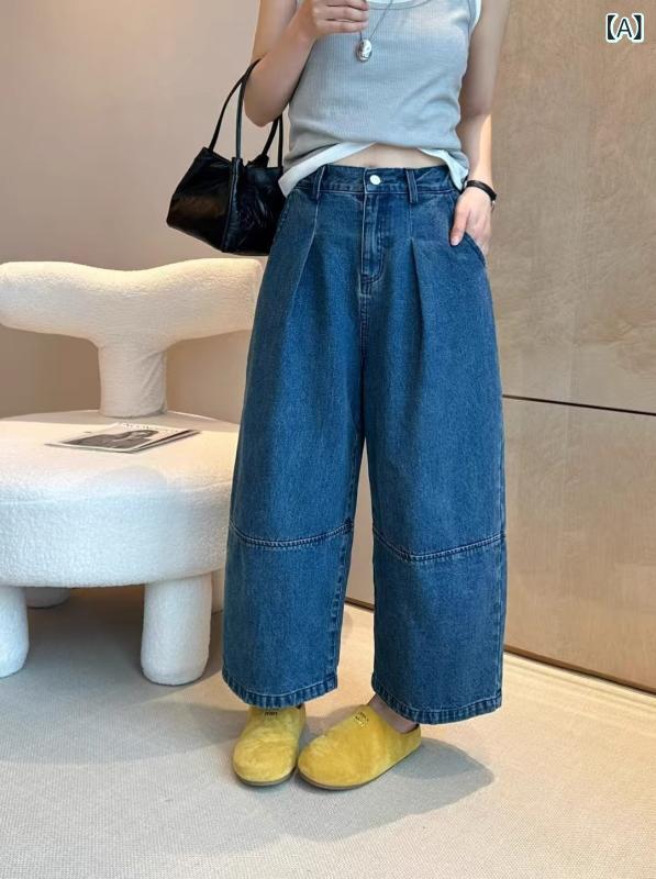 ・カテゴリ: 牛仔パンツ・スタイル: 通勤風・主な素材: 綿50-70%・主な素材2: ポリエステル30%以下・形状: ストレートパンツ・パンツ丈: 9分丈・ウエスト: ハイウエスト・厚み: 薄手・流行要素: ポケット・カラー展開: ダークブルー・サイズ展開: S、M、L、XL・伸縮性: 微弾