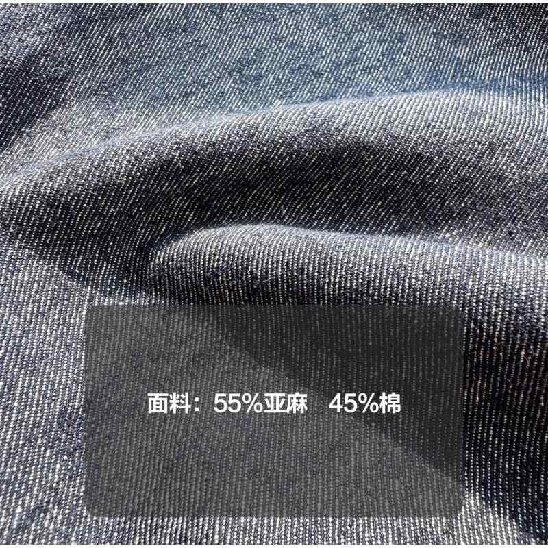 Other - レディース ワイドパンツ 直筒 綿麻 薄手 ハイウエスト 長丈 ドラッグ 洗い加工 デニム調 青 春夏 復古風 軽量 ゆったりシルエット 日常使い カジュアル スタイル 汎用体型 無弾性
