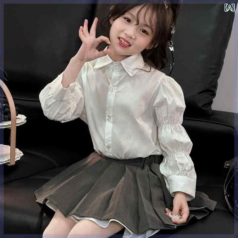 Other - キッズ 女の子 秋服 JKセット ニット マウンテン プリーツスカート 長袖 3点セット 綿素材 柔らかい 単色 学院風 韓風 秋冬 普段使い 学校用 通学 かわいい 普通厚 長袖トップス ベーシックスタイル ソフトタッチ