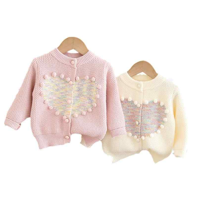 キッズ 女の子 セーター カーディガン 秋冬 長袖 ニット トップス 開き ボタン 丸首 無帽 純色 迷彩 抽象柄 かわいい 切り替え 柔軟 加工 アクリル 繊維 ミルク 白 ピンク 90-130cm 身長 対応 中小 子供 3-8歳 100-140cm