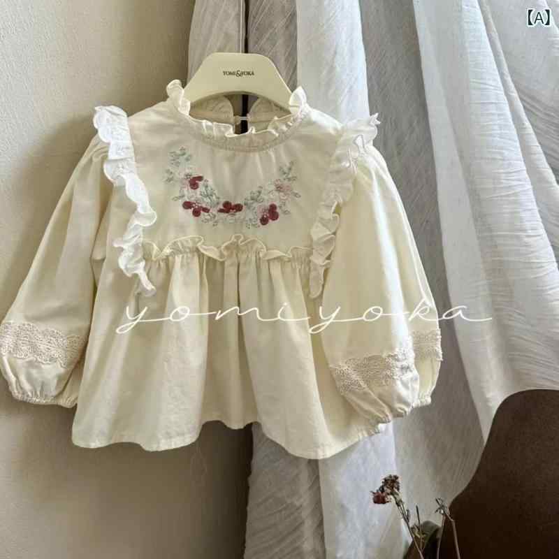 ・カテゴリ: 童服・対象: 女児・対象年齢: 中小童・対象身長: 100cm、110cm、120cm、130cm、140cm・ネックライン: 丸首・袖丈: 長袖・柄: 花柄・カラー展開: 杏色、ブルー、ホワイト、ピンク・主な素材: 綿・主な素材含量: 綿90%