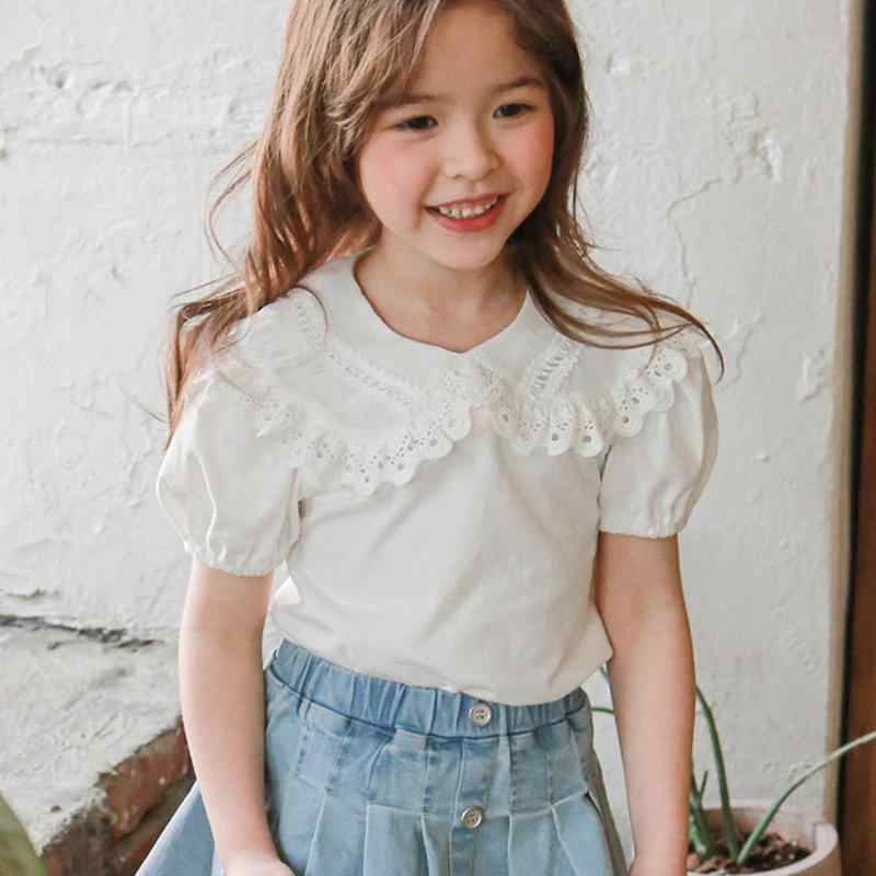 ・カテゴリ: 童Tシャツ・スタイル: 百搭・袖丈: 短袖・主な素材: 綿90%・領型: 翻領・柄: 純色・機能: 吸湿排汗・カラー展開: 白、粉、青・サイズ展開: 90、100、110、120、130、140、150