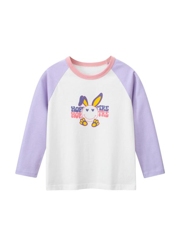 ・カテゴリ: 童Tシャツ・スタイル: 韓版・主な素材: 綿100%・袖丈: 長袖・対象年齢: 中小童(3~8歳)・柄: 卡通・要素: 運動・ネックライン: 圓領・機能: 吸湿排汗・カラー展開: 米白、浅紫・サイズ展開: 90cm、100cm、110cm、120cm、130cm、140cm