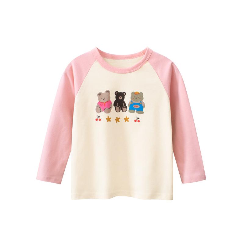 ・カテゴリ: 童Tシャツ・スタイル: 韓版・主な素材: 綿100%・袖丈: 長袖・柄: 卡通・ネックライン: 丸首・カラー展開: 杏、粉紅・サイズ展開: 90、100、110、120、130、140・対象年齢: 中小童(3~8歳)・適合身長: 90cm、100cm、110cm、120cm、130cm、140cm・要素: 可愛
