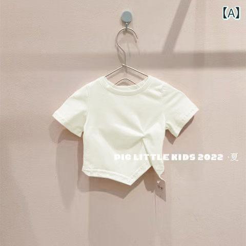 ・カテゴリ: 童Tシャツ・スタイル: 韓版・主な素材: 綿95%・袖丈: 短袖・ネックライン: 丸首・柄: 無地・カラー展開: 白色、青、紫、ピンク、黒、黄・サイズ展開: 80、90、100、110、120、130