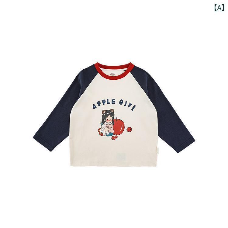 ・カテゴリ: 童Tシャツ・スタイル: 韓版・袖丈: 長袖・主な素材: 綿92%・柄: カード・カラー展開: ネイビー、赤、ジンジャーイエロー、ピンク・サイズ展開: 80、90、100、110、120、130