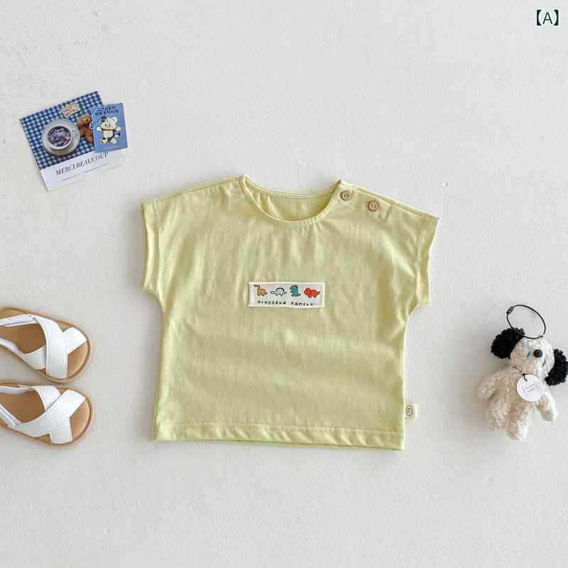 ・カテゴリ: 童Tシャツ・スタイル: 韓版・袖丈: 無袖・主な素材: 綿98%・ネックライン: 丸首・柄: 無地、卡通・カラー展開: 青提緑、ベビーブルー、クリームホワイト・サイズ展開: 73cm(肩ボタン付き)、80cm(肩ボタン付き)、90cm(肩ボタン付き)、100cm(肩ボタン付き)、110cm(肩ボタン付き)、120cm(肩ボタン付き)