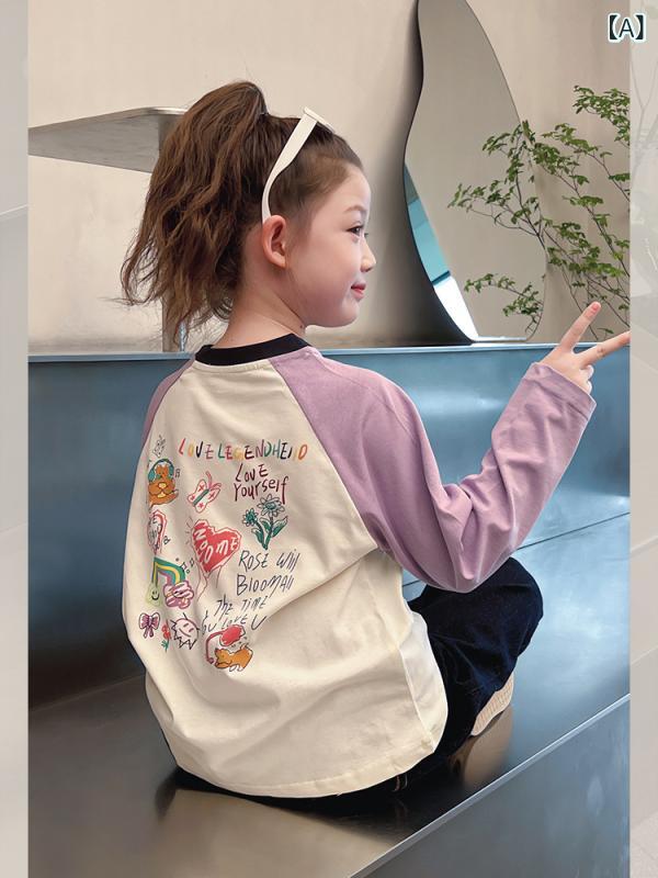 ・カテゴリ: 童Tシャツ・スタイル: 韓国版・主な素材: 綿100%・袖丈: 長袖・柄: 卡通・ネックライン: クルーネック・カラー展開: 紫撞白・サイズ展開: 110cm,120cm,130cm,140cm,150cm,160cm,170cm