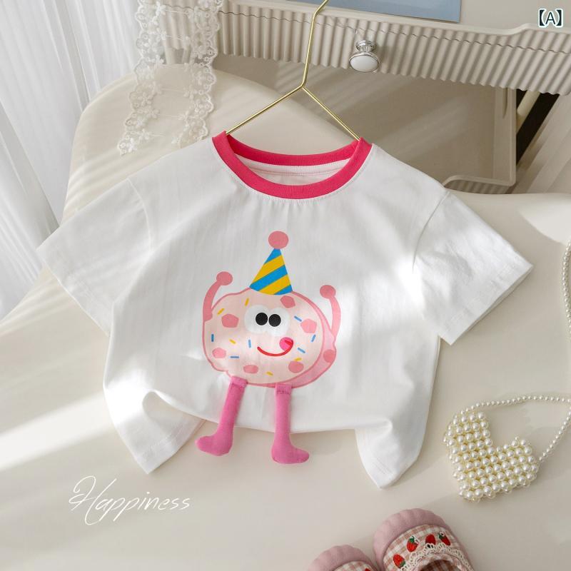 ・カテゴリ: 童Tシャツ・スタイル: 韓版・袖丈: 短袖・柄: カード・主な素材: 綿90%・ネックライン: 丸首・機能: 吸湿排汗・カラー展開: 粉色、黄色、白・サイズ展開: 80、90、100、110、120、130