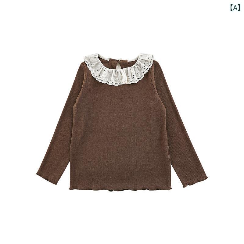 ・カテゴリ: 童Tシャツ・スタイル: 韓版・袖丈: 長袖・主な素材: 綿45%・柄: 無地・カラー展開: 咖色、米色、粉色、花灰色、黒・サイズ展開: 80、90、100、110、120、130、140