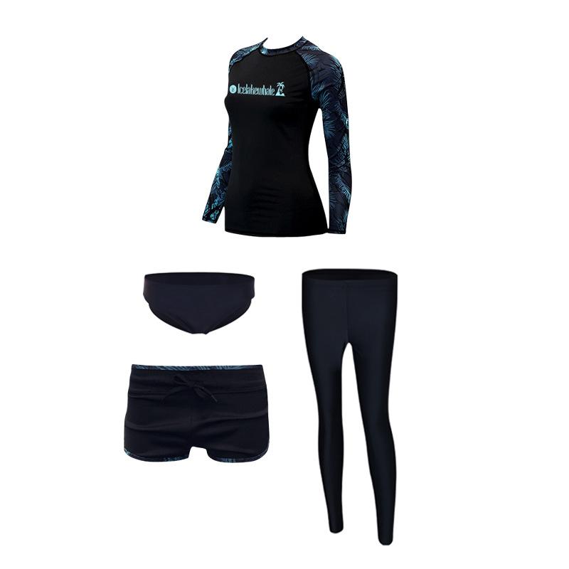 Rash Guards - 女性用 長袖 ダイビングスーツ 浮き性 速乾 浮潜 服 水母 服 サーフィン 服 スイムウェア 男女兼用 メンズ レディース 耐久性 保守的 セクシー 加厚 高伸縮 タイトフィット フレッシュ スタイル ナイロン ポリエステル フィットネス 泳ぎ 運動