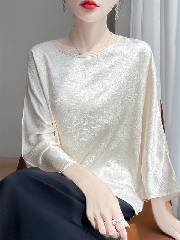・カテゴリ: シャツ・スタイル: 都市・主な素材: 缎面95%以上・柄: 3D・袖丈: 長袖・袖型: 標準・カラー展開: 米色、香槟色、鎏金色、銀霧灰、黒・サイズ展開: M、L