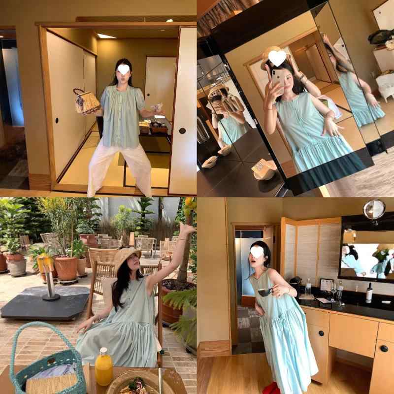 ・主な素材: 綿95%以上・柄: 無地・スタイル: 基本款、通勤風・カラー展開: 条紋連衣裙,条紋上衣・サイズ展開: XS,S,M,L・ネックライン: ラウンドネック・袖丈: 通常袖