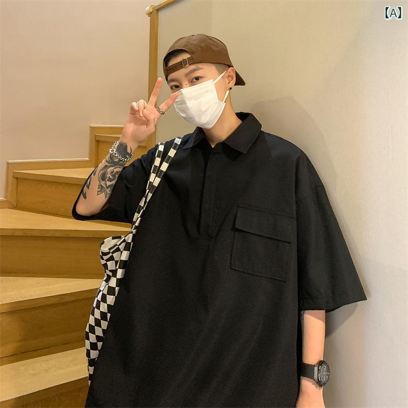 {"result": "ポロシャツ メンズ 半袖 黒 夏 ポロ シャツ 短袖 ポロシャツ ゆったり ビッグサイズ 機能性 ポロ シャツ ..